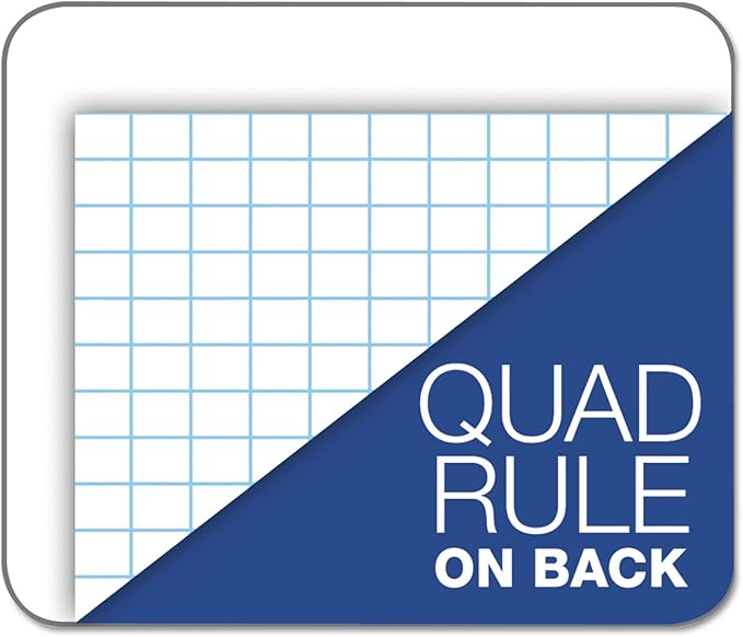 TOPS Cross Section Pad, 1 Pad, 5 Squares/Inch, Quadrille Rule, Letter Size, White, 50 Sheets/Pad, 1 Pad (35051)