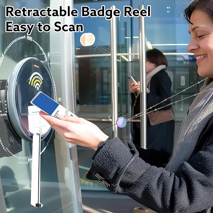 Lanyards for Id Badges 3 Pack Badge Lanyard with 6 Pcs Id Badge Holder Retractable Stainless Steel Teacher Lanyards Cruise Ship Lanyards for Girl Women (Purple, Pink, Bright Blue)