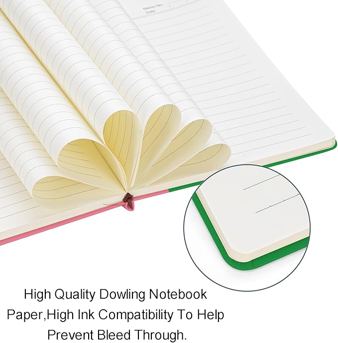 AKA Sorority Gift Leather Notebook for Women Girls Pink and Green Greek Sorority Journal Notebook Sisterhood Graduation Gift (2)