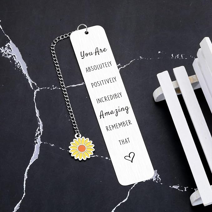 Inspirational Bookmark Gifts for Book Lovers, Gifts for Teen Girls, Stocking Stuffers for Women, Stocking Stuffers for Teens Teen Girls, Birthday Christmas Gifts for Women Friends Coworker Daughter