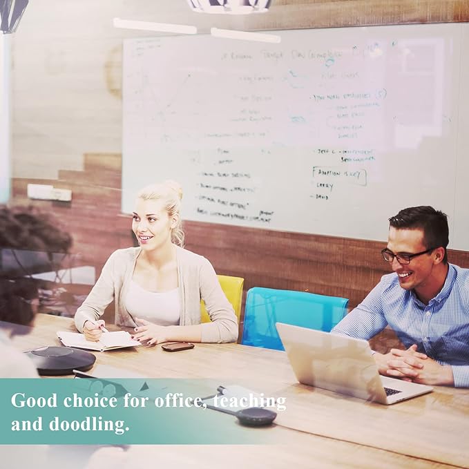 Magnetic Dry Erase Whiteboard Paper, 24" x 39" Self Adhesive Whiteboard for Wall, Easy to Write and Clean Dry Erase Board for Kids, Office, Home, with Marker, Magnetic Eraser and Magnets