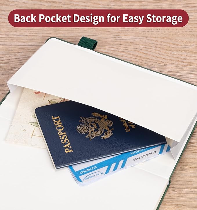 Lined Journal Notebook for Women Men, A5 Hardcover Leather Journals for Writing, 200 Pages Thick Paper, Daily Journal Notebook for Work, School, Note Taking, Business, Travel, College Ruled