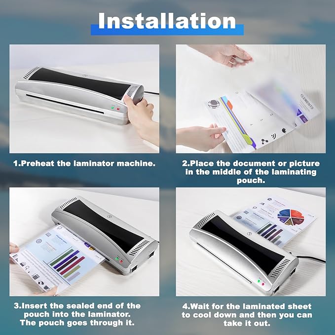 30 Pack Laminating Sheets, 5Mil 9" x 11.5" Laminating Pouches,Clear Thermal Laminating Plastic Paper Laminator Sheets, Holds 8.5 x 11 Inch Sheets (5 mil/30 pcs)