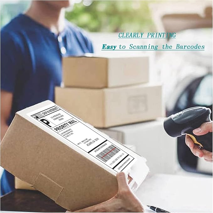 Shipping Address Label Stickers Paper for Laser and Inkjet Printer (1000 Sheets, 8.5" x 5.5" (2-UP))