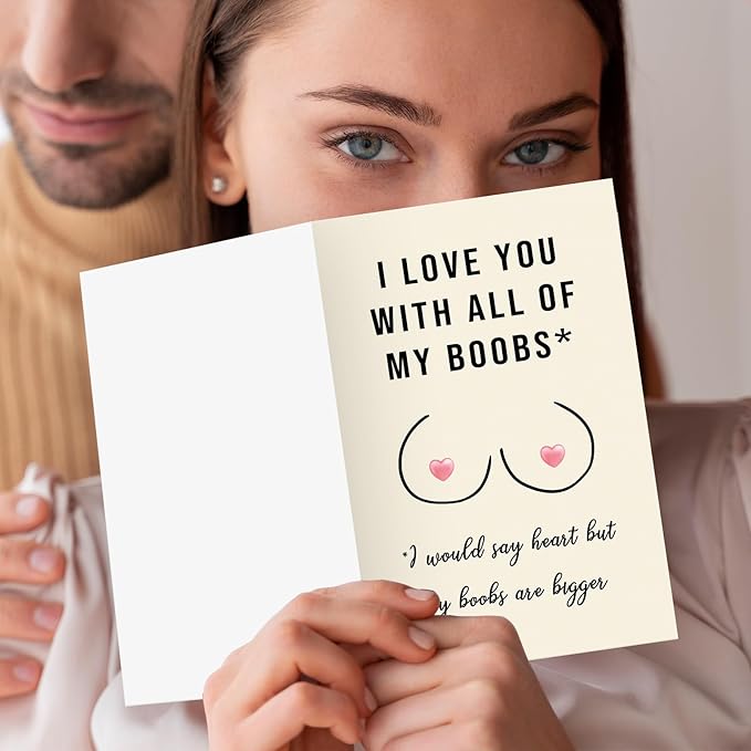 Valentines Day Gifts for Him, Funny Valentines Day Card for Husband Boyfriend, Naughty Valentine's Day Card Gifts for Fiance, Happy Anniversary Card Gifts for Men
