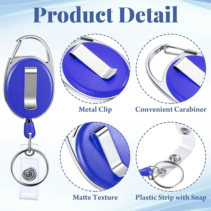 Honoson Heavy Duty Retractable Badge Reels Batch ID Badge Holder Retractable Clip Bulk Card Key Holder with Ring for Office Worker Employee, Doctor Nurse Gifts(Warm Color,30 Pcs)