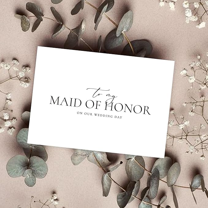 Maid of Honor Proposal Gifts for Wedding Day, To My Maid of Honor On Our Wedding Day Cards.(Maid of Honor A)