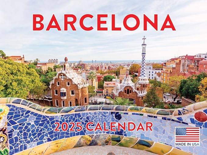 Barcelona Spain Calendar 2025 Monthly Wall | American Made In The USA