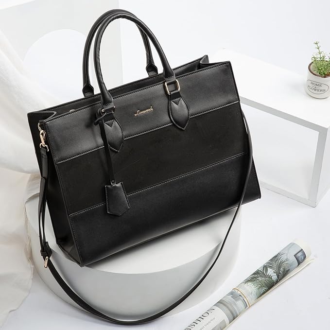 LOVEVOOK Laptop Tote Bag for Women, Work Totes Business Office Computer Briefcase with Clutch Purse