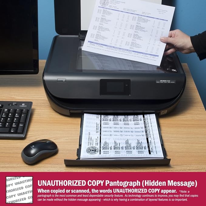 DocuGard Standard Blue Multi-Purpose Security Paper, 2 Features, 8.5 x 11 Inches, 24 lb, 500 Sheets (04540)