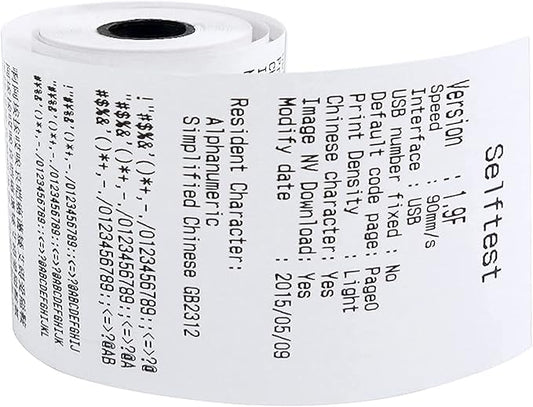 OausTect 3 1/8" x 230' Direct Thermal Paper Roll for Credit Receipt, Cash Register, POS Paper (50roll)