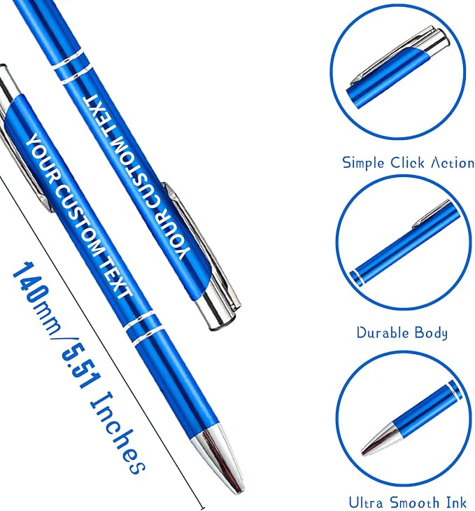 Up to 480 Pcs Personalized Pens with Name Custom Pen with Engraved Text Aluminium Black Ink Retractable Black Ballpoint Pen Customized Pens Bulk For Bussiness-Great Gift Ideas