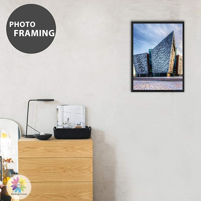 Mat Board Center, Pack of 10 Acid-Free Foam Boards, 18x24 inch Black Foam Boards, 3/16" Thick