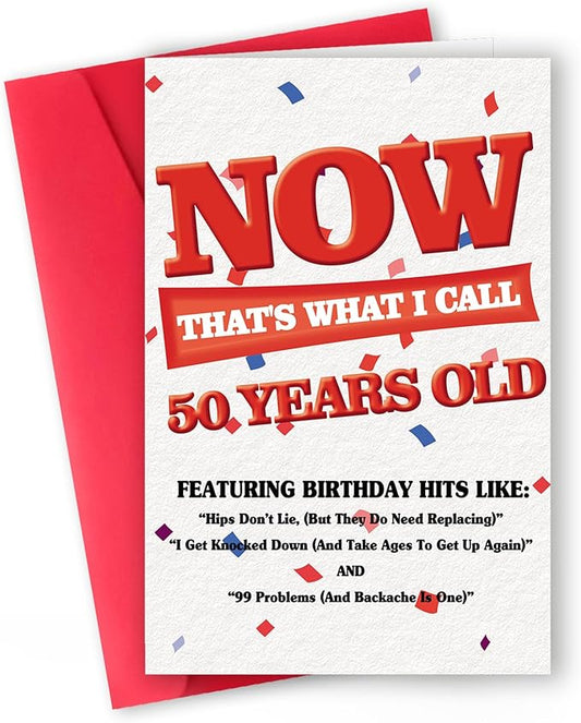 Funny 50th Birthday Card for Women Men, Birthday Gift for Men,50th Birthday Gifts for Him Her,Happy 50th Birthday Card for Men,50 Year Old Gifts,50th Birthday Gift Ideas