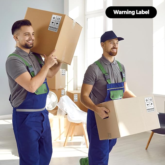 MUNBYN 3x5 Inch Thermal Shipping Labels, Multipurpose Fanfold Thermal Printer Labels for Small Businesses, Shipping Packages, 500 Sheets/1 Roll