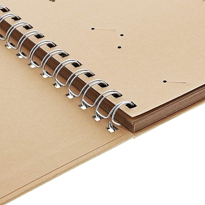 Kraft Paper Undated Calendar with Photo Album for Desk (8.25 x 5.5 in, 2 Pack)