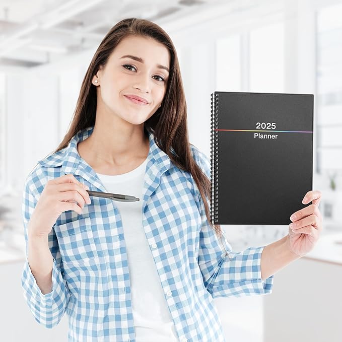 Dunwell 2025 Planner Weekly Monthly, 8.5x11 (Colorful), Jan 2025 to Dec 2025, Large Planner Book with MonthlyTabs, Daily Calendar Agenda Book 8.5 x 11