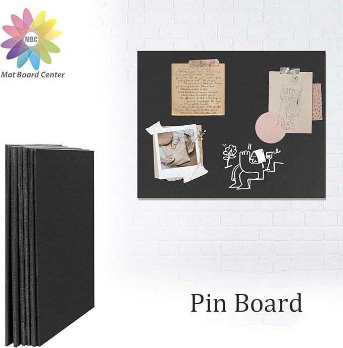 Mat Board Center, Pack of 10 Acid-Free Foam Boards, 9x12 inch Black Foam Boards, 3/16" Thick