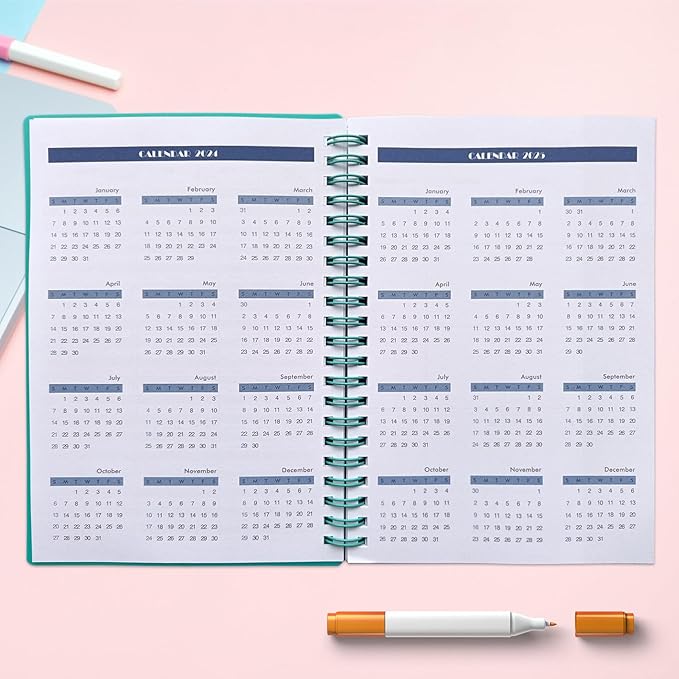 Cheneyboo 2024-2025 Planner - Monthly Weekly Daily Planner 2024-2025, July 2024- December 2025 Planner 18 Month Planner, 7.5"x10.2" Spiral Bound, Green