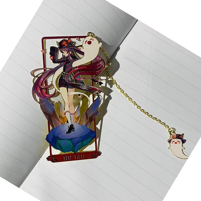 Shenhe with Chain Original Genshin Impact Metal Bookmark - Collect All Your Favorite Characters!