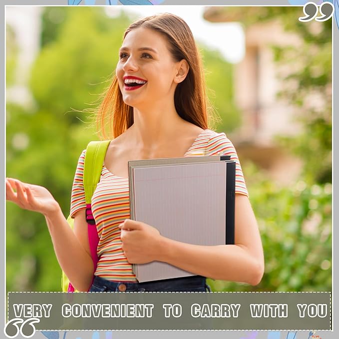 Lincia 12 Pcs 11" x 9.5" Legal Pads College Ruled Notepad Landscape Notebook Horizontal Lined Notebook 80 Gsm Assorted Colors Paper Pastel Writing Pads for School Office, 40 Sheet (Sweet Color)