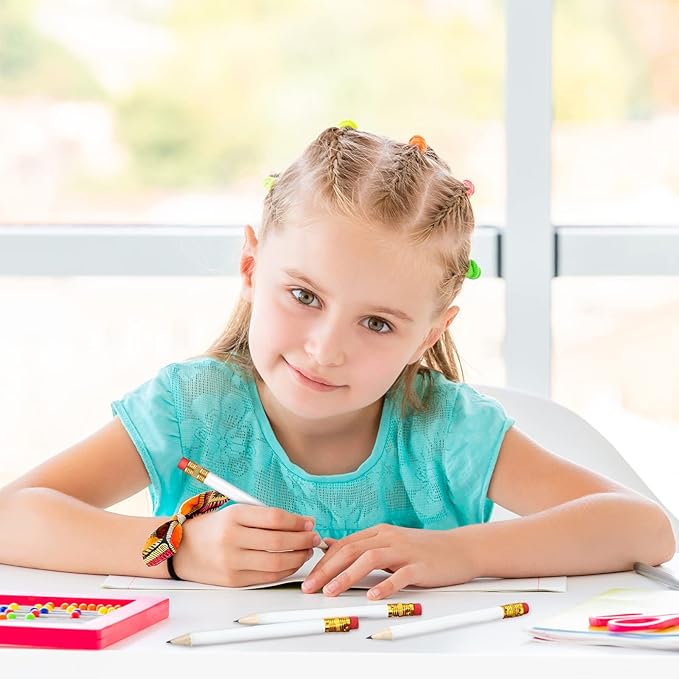 Chivao 288 Pieces Golf Mini Pencils Bulk with Eraser #2 HB Golf Short Pre Sharpened Pencils for Party Favors Office Supplies 4 Inch(White)