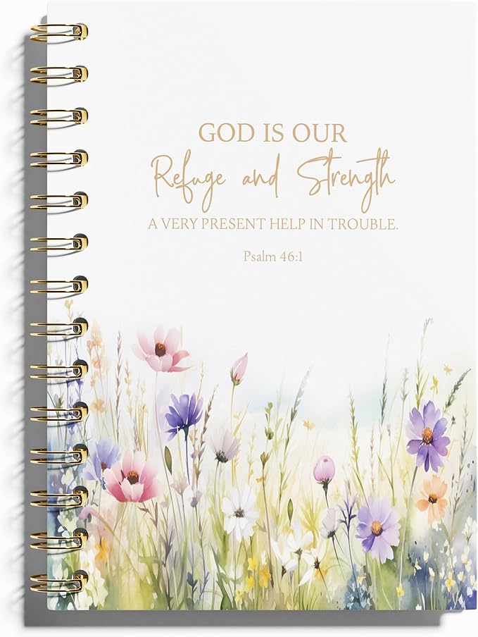 Bible Floral Notebook - Prayer Journal, Christian Gifts Journal, Bible Verse Notebook, Daily Prayer Journal, Bible Notebooks for Note Taking, Christian Gifts, 5.5x8.3 Inches