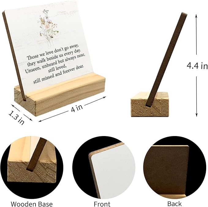 Inspirational Gifts for Women Home Desk Decor, Motivational Quotes Wooden Plaque Sign Desk with Wooden Stand, Positive Birthday Thanksgiving Gifts for Women Mom Aunt Family Friends
