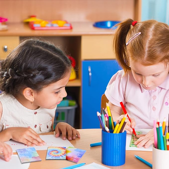 12 Pcs Rainbow Tie Dye Sticky Notes Cute Colored Sticky Paper Fun Pastel Art Party Self Adhesive Notepads for Kids Girls School Office Gay Pride Party Supplies, 30 Sheets Each (2.8 x 4 Inch)