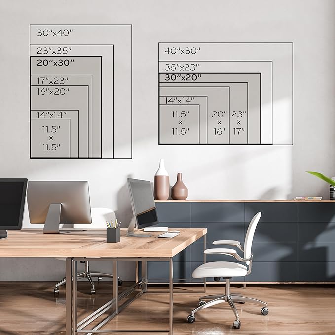 U Brands Magnetic Dry Erase Calendar Board, 30"x20", White Wood Style Frame, Includes Magnets
