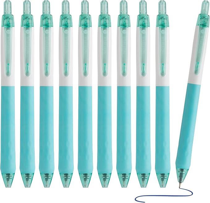 Retractable Semi Gel Pens Clicker, Fine Point 0.7 mm, Premium Comfort Grip for Smooth Writing Planner and School Supplies (Blue, 1 Count (Pack of 8))