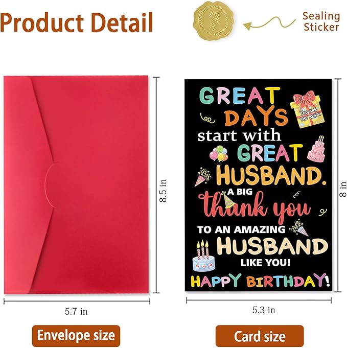 Funny Birthday Card Gift for Husband, Heartfelt Husband Birthday Card Gift From Wife, Happy Birthday Ideas for Husbands