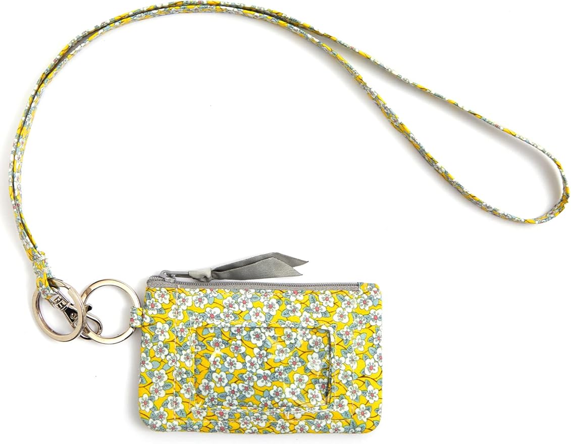 WONDERFUL FLOWER Lanyard Wallet, ID Holder with Lanyard, ID Wallet with Lanyard, Keychain Wallet for Women