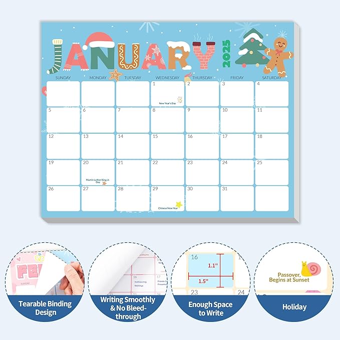 SUNEE Magnetic Calendar for Refrigerator from Now to June 2027 Wall Calendar, Fridge Calendar 3 Year Planner with Magnet for Monthly Program, 8.5"x11" Tearable Paper Calendar, Cute
