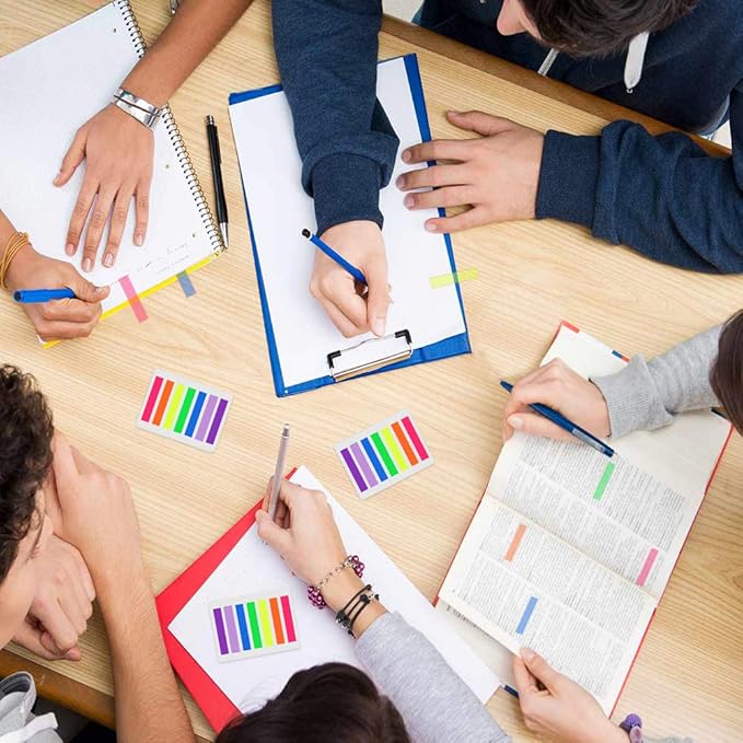 SIQUK 4200 Pieces Flag Tabs Colored Page Markers Sticky Index Tabs Page Flags, 30 Sets 7 Colors