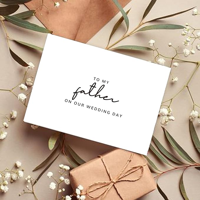 Wedding Day Card for Father, Father Of The Bride/Groom Gifts, To My Father On Our Wedding Day. (Father B), 6*4