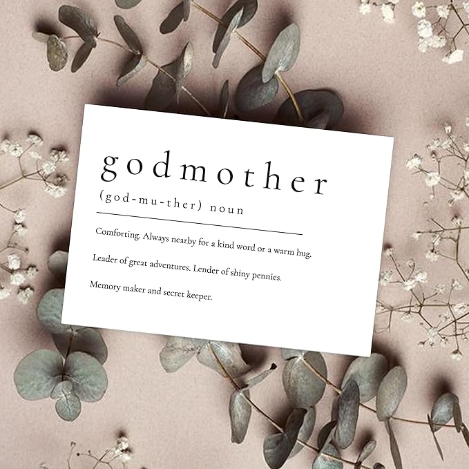 Will You Be My Godmother, God Mother's Proposal Card Gifts with Envelope, Cute Gifts for Godmother On Wedding Day.(Godmother A)