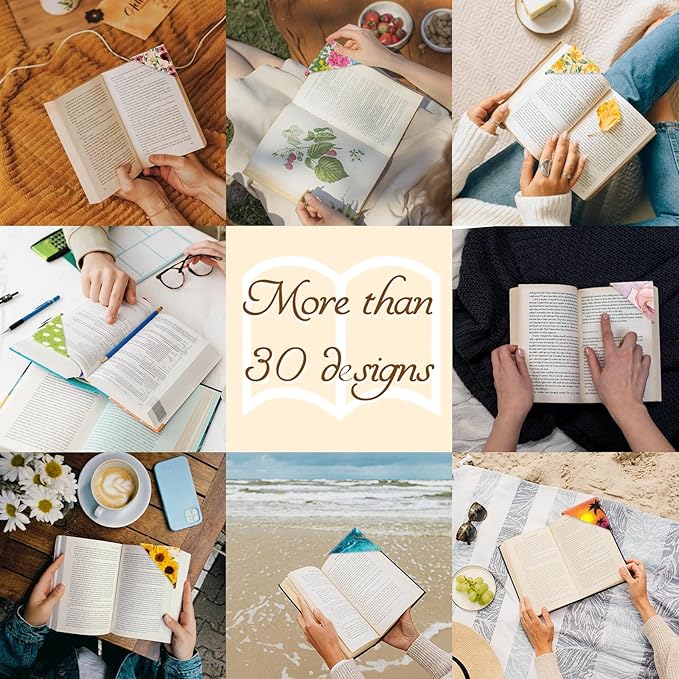 Personalized Leather Bookmarks, Fun & Cute Book Accessories for Reading Lovers, Unbreakable Page Markers for Women Men Girls Boys Student Teacher Kids Retirement Birthday Gifts (Pink Flower)