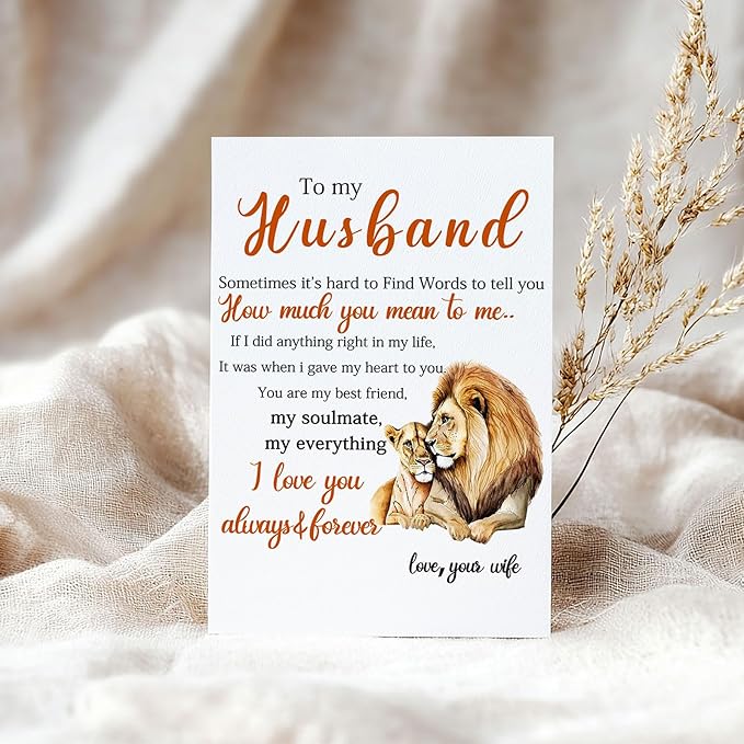 Romantic Birthday Gift for Husband, Unique Sweet Birthday Card from Wife, Thank You Husband Birthday Card, Happy Birthday To My Husband