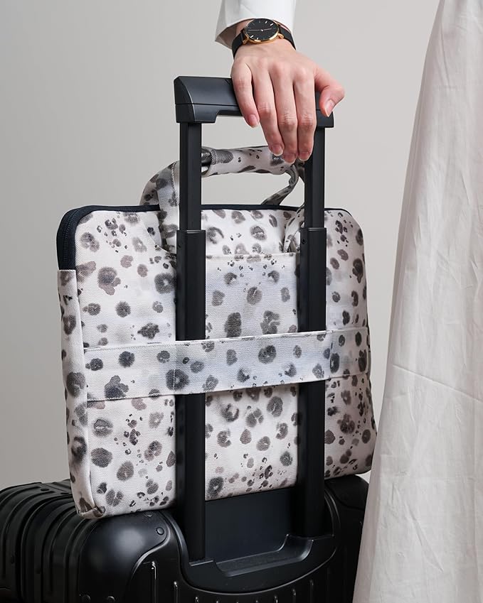 Maison d'Hermine Laptop Bag upto 15.6 inch Stain and water repellent Cotton canvas - Cheeta