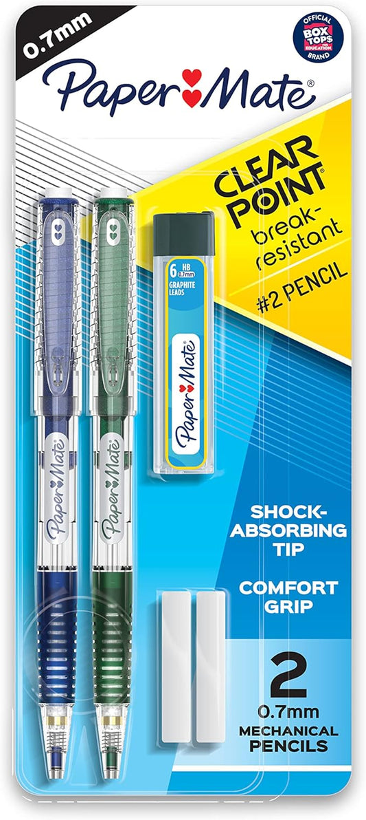 Paper Mate Clearpoint Break-Resistant Mechanical Pencils, 0.7mm, HB 2 Lead
