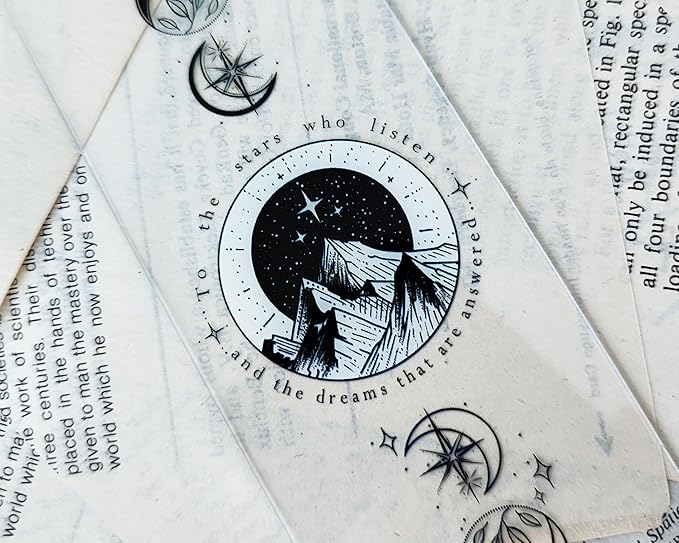 TwoDays Fantasy Acrylic Bookmarks, to The Star Who Listen Inspired Romantasy Gifts for Bookish, City of Starlight and Batboys Merch for Book Lovers Booktok. (6"x2", Set of 2)