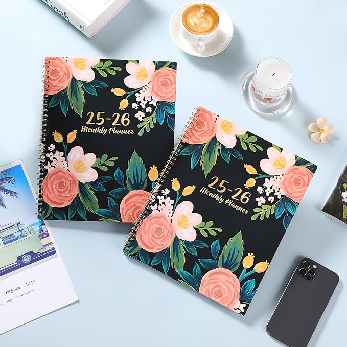 2025-2026 Monthly Planner/Calendar - JAN 2025 - DEC 2026, 2 Year Monthly Planner 2025-2026, Monthly Planner 2025-2026 with Two-Side Pocket, 9'' x 11'', Monthly Tabs, Sturdy Binding