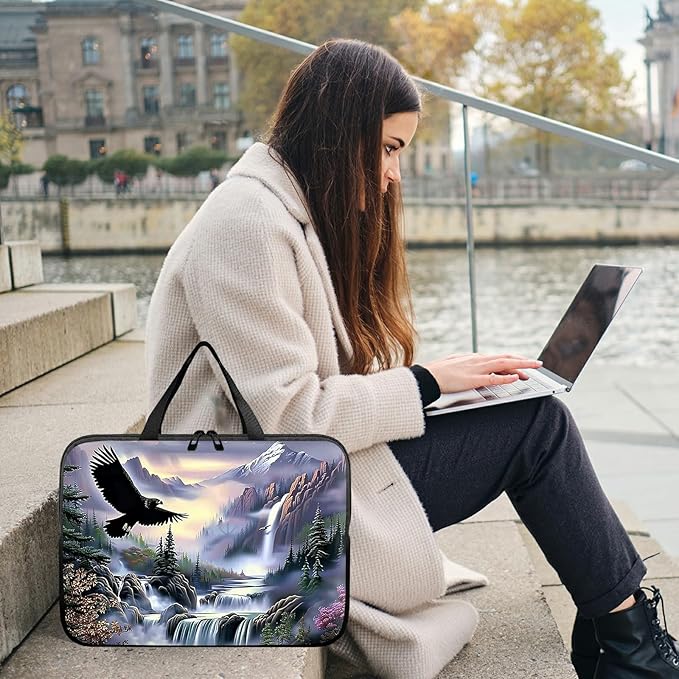 Laptop Sleeve Case Bag 13 inch, Eagle Landscapes Slim Carrying Case Durable Handbag Travel Laptop Bag for 13 inch MacBook Air M3/M2/Pro M2/ 13" iPad Pro/Air M4/M2 2024