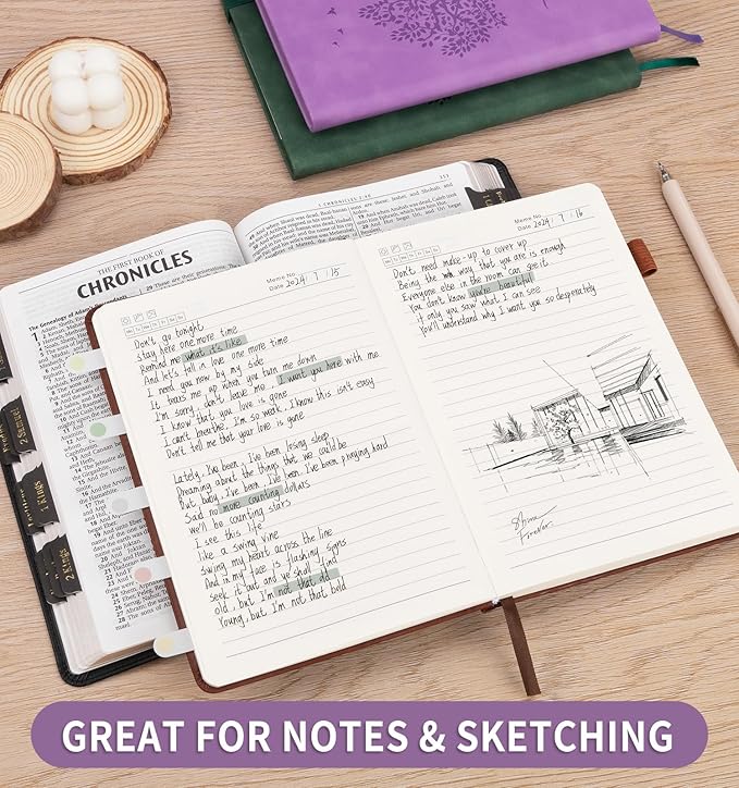 Lined Journal Notebook for Women Men, A4 Hardcover Leather Journals for Writing, 200 Pages Thick Paper, Daily Journal Notebook for Work, School, Note Taking, Business, Travel, College Ruled