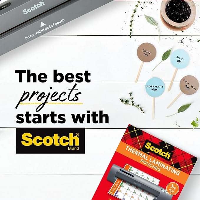 Scotch Thermal Laminating Pouches Premium Quality, 5 Mil Thick for Extra Protection, 10 Pack ID Badge with Clip Laminating Sheets, Our Most Durable Lamination Pouch, 2.4 x 4.2 inches (TP5852-10)