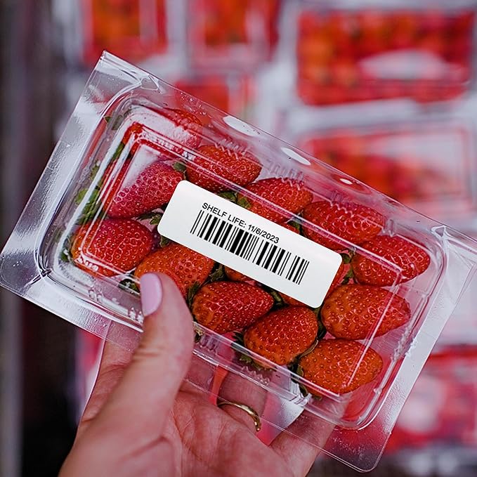 Hybsk 3x1 inch Direct Thermal Labels for Barcodes, Address, Compatible with Rollo Label Printer & Zebra Desktop Printers (3"x1",4 Rolls White)