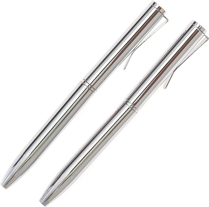 NarwhalCo Set of 2 Small Pens (3.35") for Pocket, Wallet, Planner, Purse or Passport