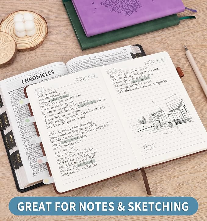 Lined Journal Notebook for Women Men, A5 Hardcover Leather Journals for Writing, 200 Pages Thick Paper, Daily Journal Notebook for Work, School, Note Taking, Business, Travel, College Ruled