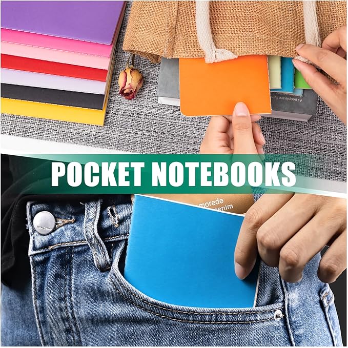 Lzerking Small Lined Notebooks Bulk 60 Packs Mini Journal Pocket Notepads Set Colorful Cover Notebooks Bulk Gifts for Kids 3.5 x 5.5 Inches, 30 Sheets/60 Pages